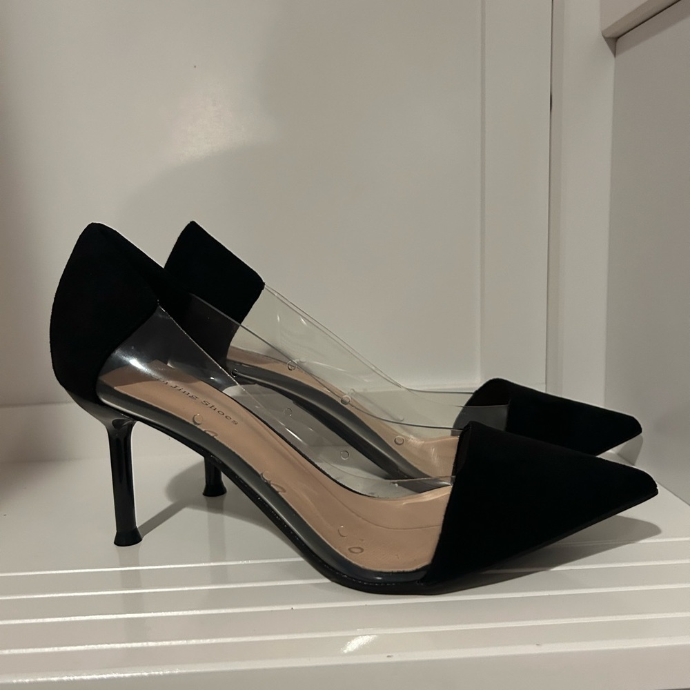 Black & Clear 3 inch heel Shoes
